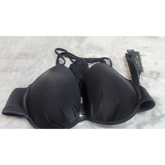 VICTORIA'S SECRET 32C SWIM Archives Beach Macrame Halter Push-Up Bikini Top NWT - Picture 3 of 6